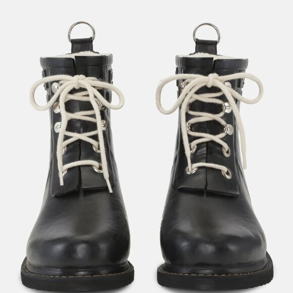 Ilse Jacobsen Lace-Up Short Rubber Rain Boot - Picture 2 of 5